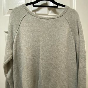 Grey Oversize Sweatshirt Top Long Sleeve